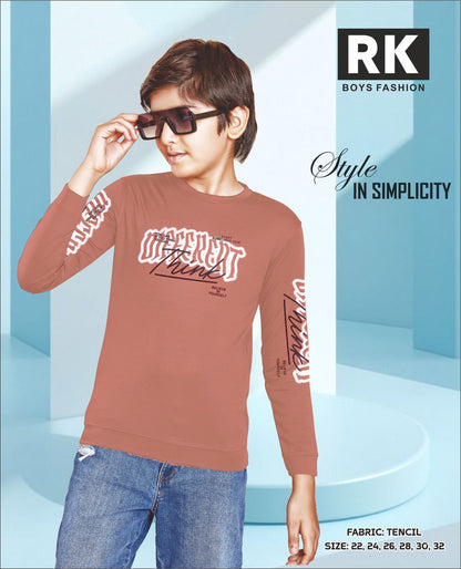 Full Sleeves 2207 Rk Tencil Boys Tshirt Wholesale Rate