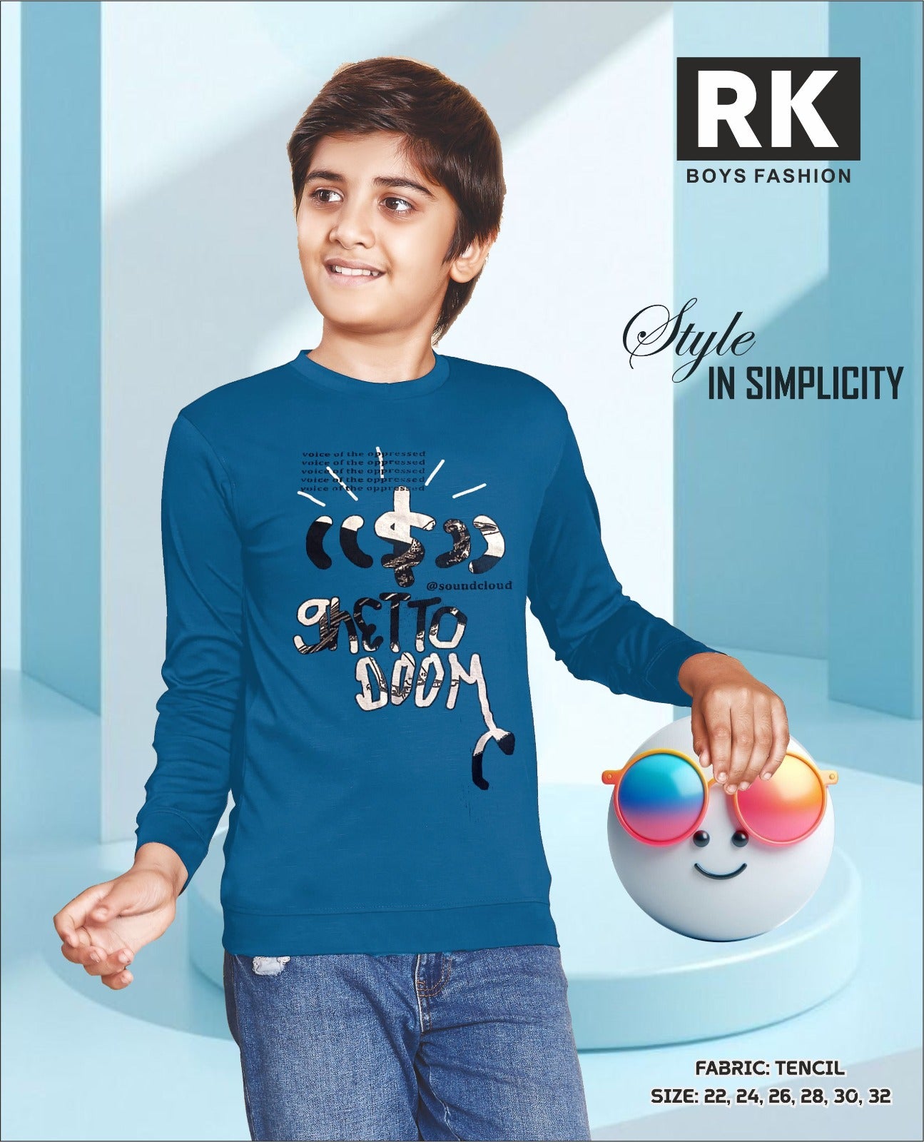 Full Sleeves 2207 Rk Tencil Boys Tshirt Wholesale Rate