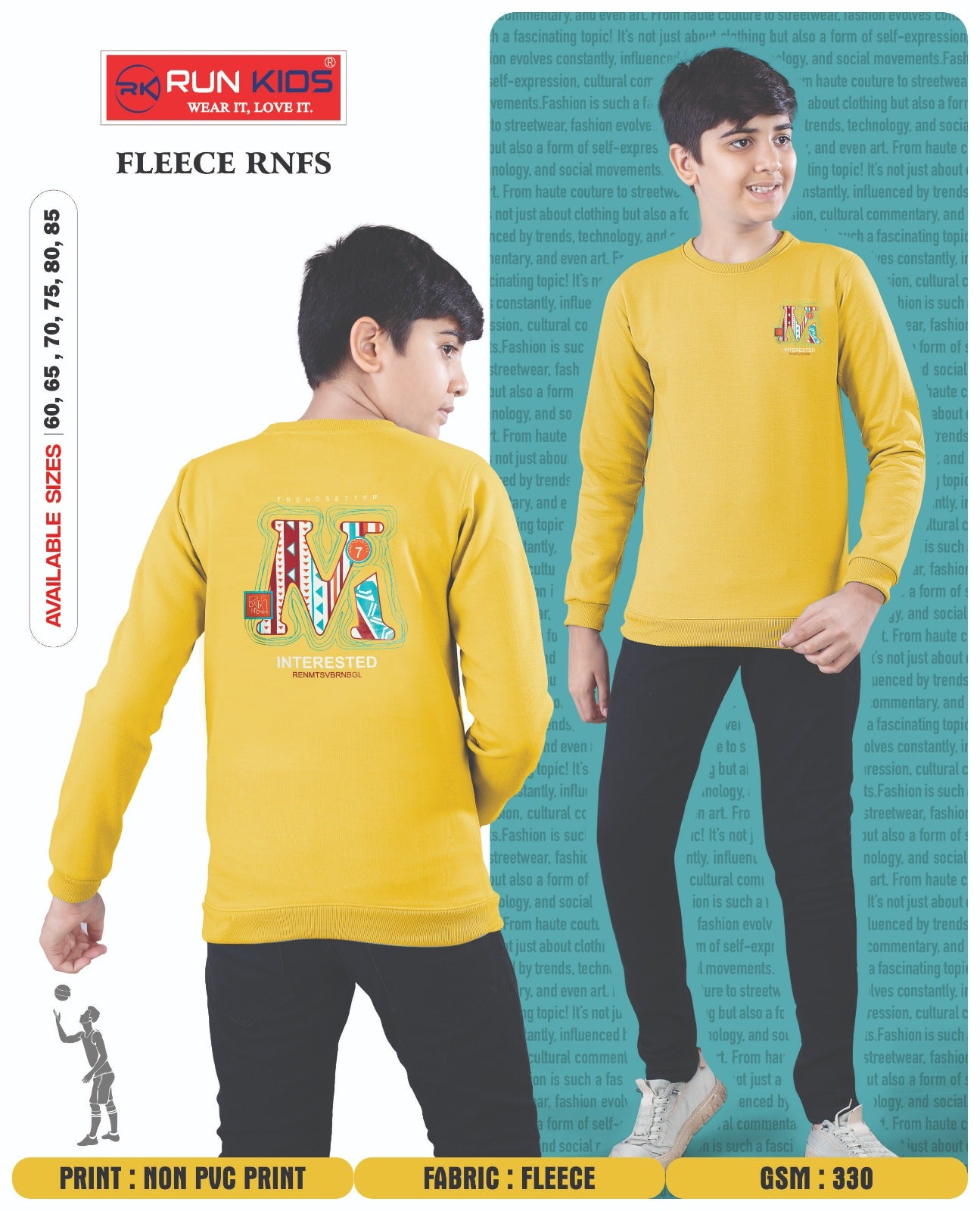 Full Sleeves 3110 Run Kids Fleece Boys Tshirt Manufacturer Gujarat