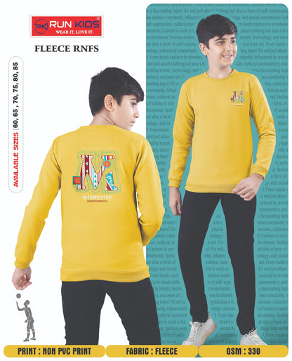 Full Sleeves 3110 Run Kids Fleece Boys Tshirt Manufacturer Gujarat