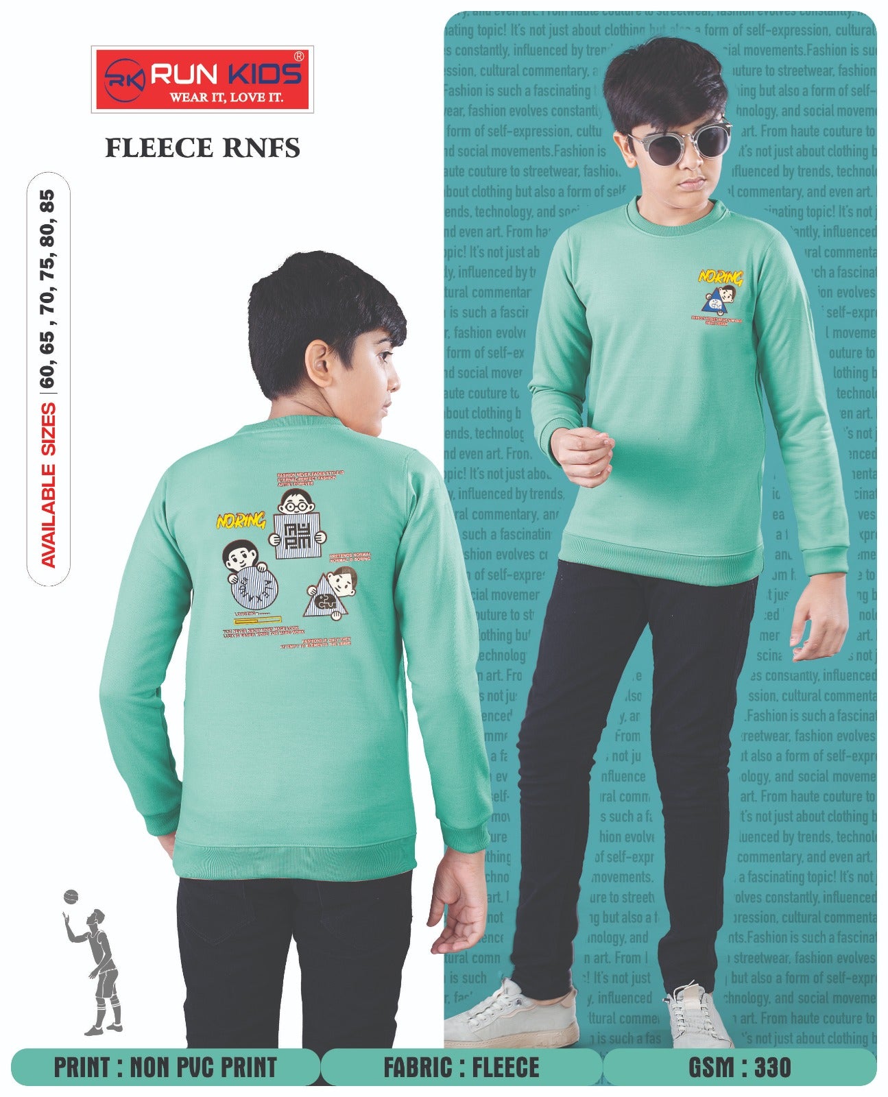 Full Sleeves 3110 Run Kids Fleece Boys Tshirt Manufacturer Gujarat