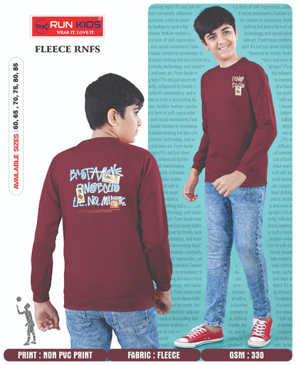 Full Sleeves 3110 Run Kids Fleece Boys Tshirt Manufacturer Gujarat