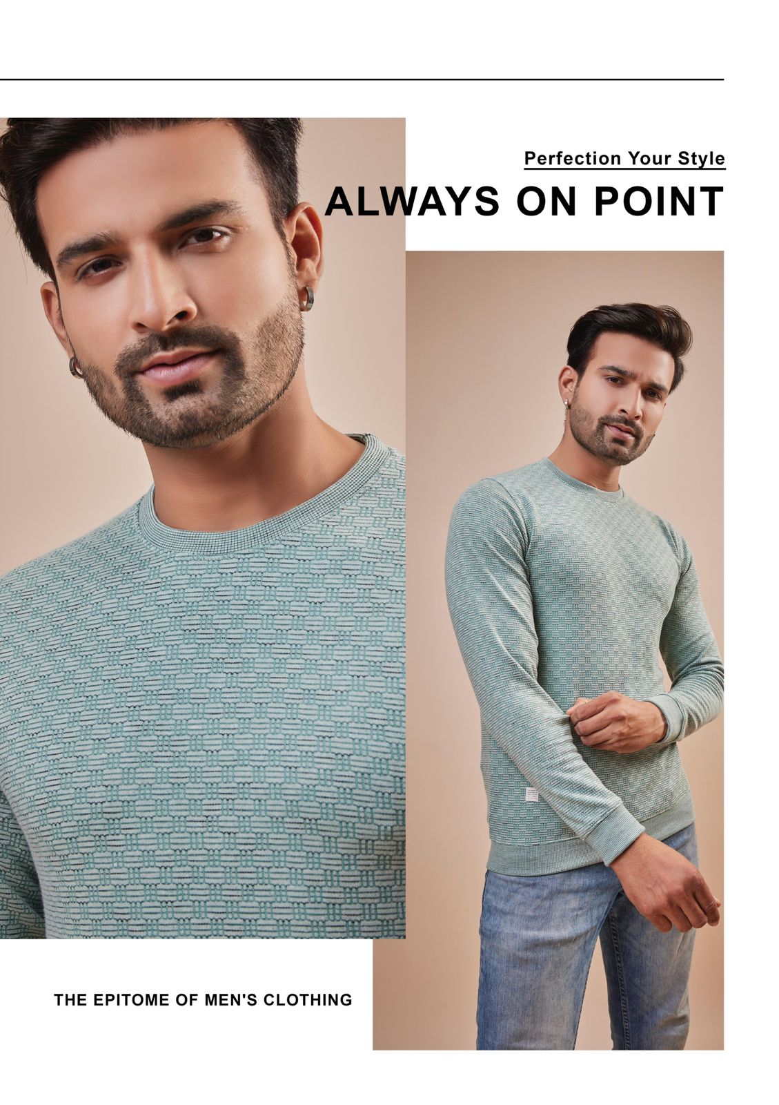 Full Sleeves 547 Oddy Boy Jacquard Mens Tshirts Exporter