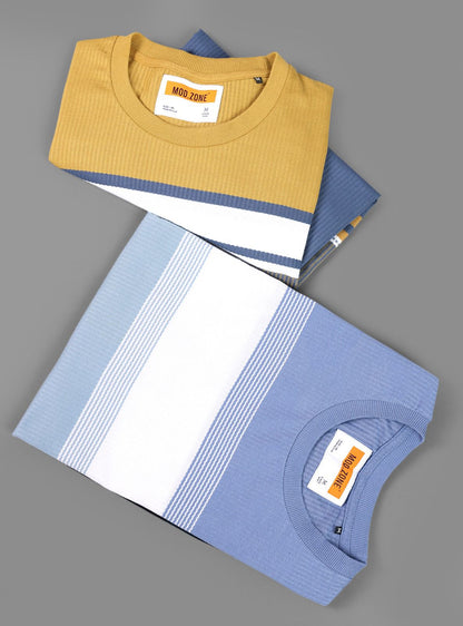 Full Sleeves Design A-154 Mod Zone Stripes Mens Tshirts Wholesaler Ahmedabad