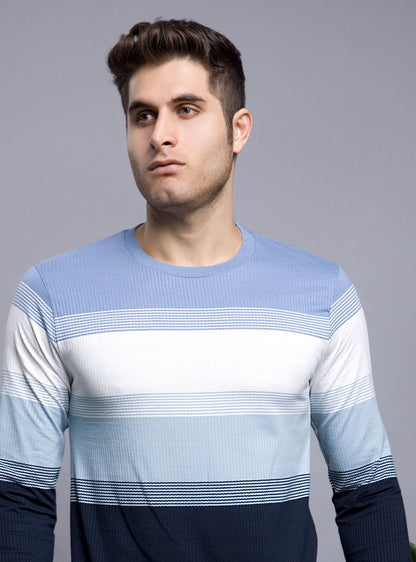 Full Sleeves Design A-154 Mod Zone Stripes Mens Tshirts Wholesaler Ahmedabad