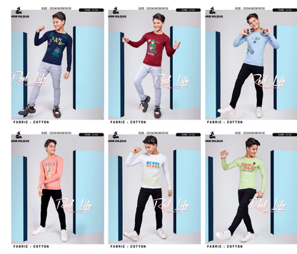 Full Sleeves Design No 2133 Svan Hildur Cotton Boys Tshirt Manufacturer Ahmedabad