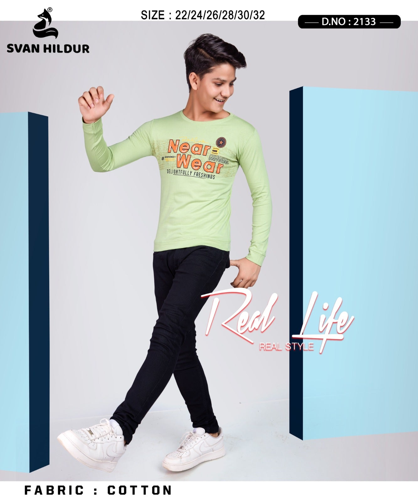 Full Sleeves Design No 2133 Svan Hildur Cotton Boys Tshirt Manufacturer Ahmedabad