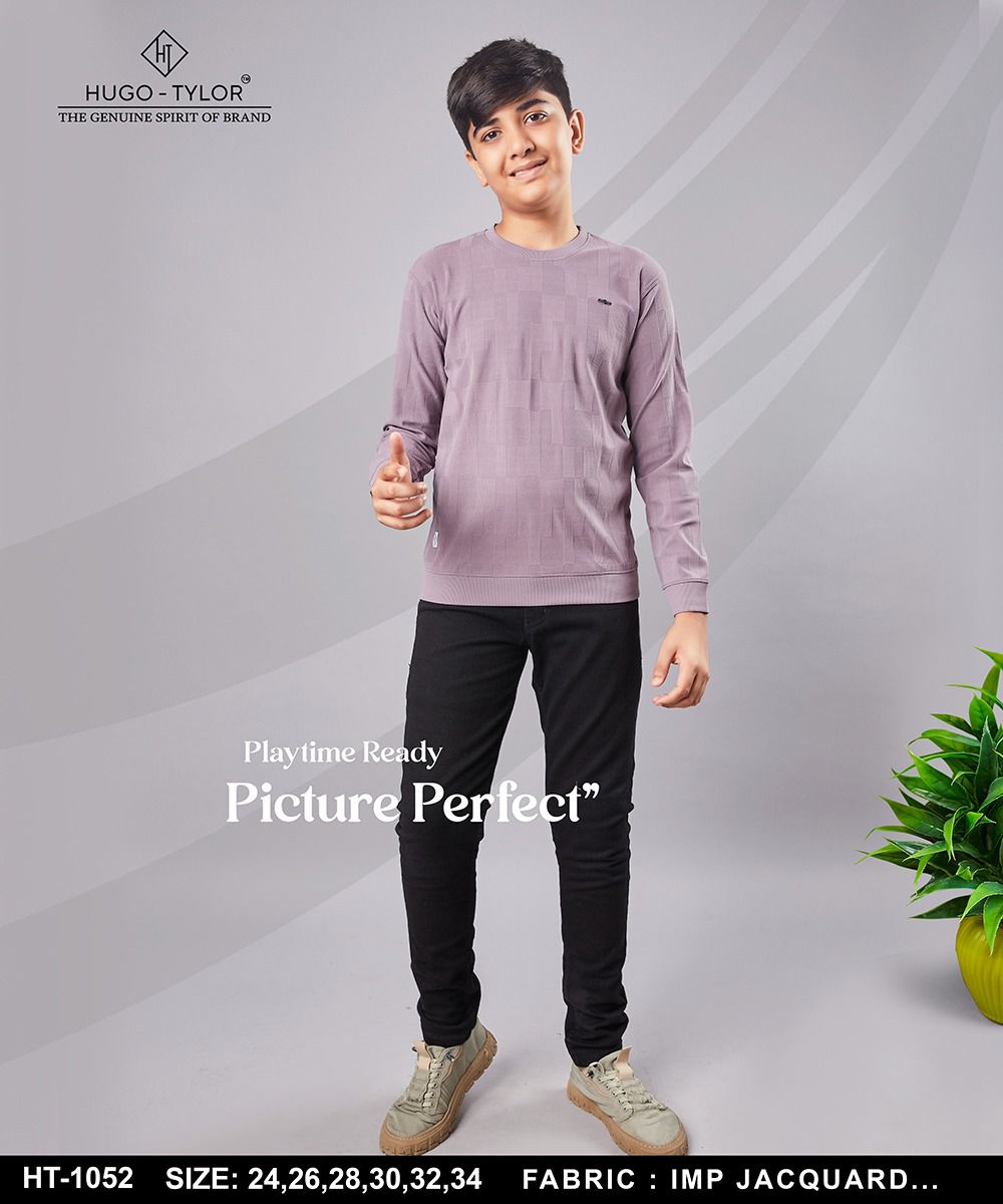 Full Sleeves Ht 1052 Hugo Tylor Imported Boys Tshirt Manufacturer Gujarat