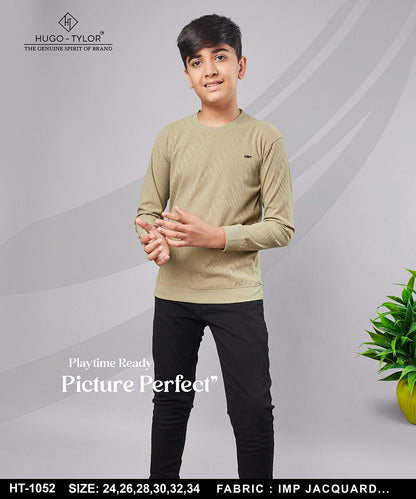 Full Sleeves Ht 1052 Hugo Tylor Imported Boys Tshirt Manufacturer Gujarat