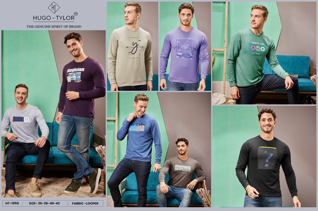 Full Sleeves Ht 1055 Hugo Tylor Lycra Looper Mens Tshirts Wholesaler Ahmedabad