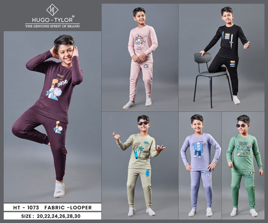 Full Sleeves Ht 1073 Hugo Tylor Cotton Looper Boys Co Ord Set Manufacturer