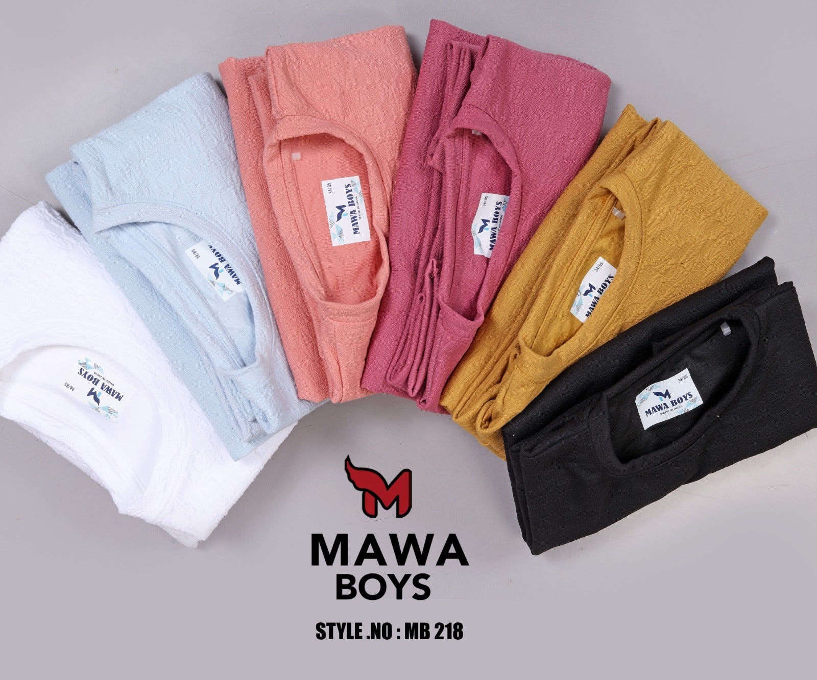 Full Sleeves Mb-218 Mawa Jacquard Boys Tshirt Manufacturer Ahmedabad