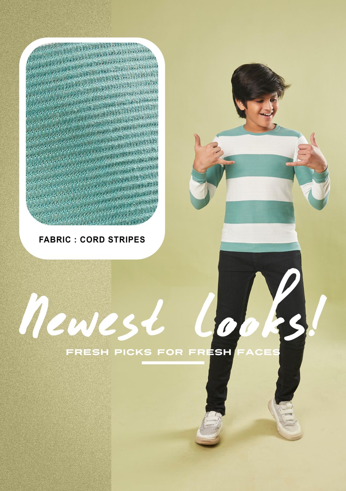 Full Sleeves Obj 172 Ab Oddy Boy Striper Boys Tshirt Supplier