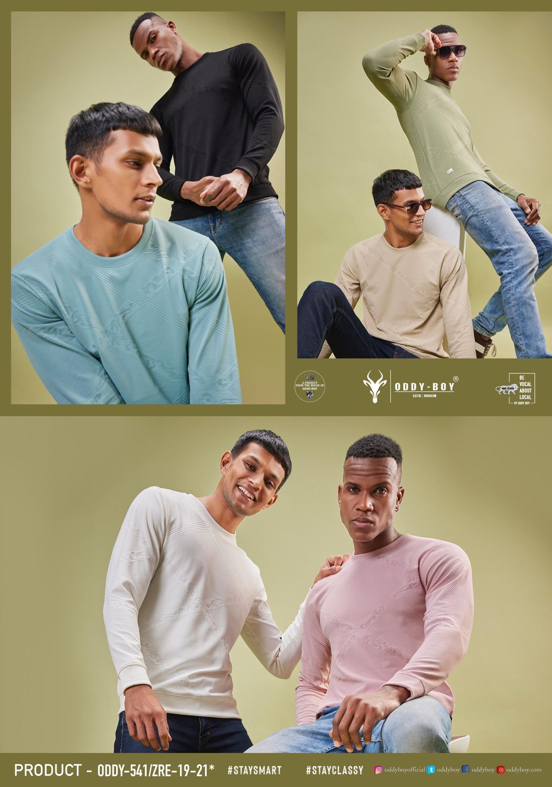 Full Sleeves Product 541 Oddy Boy Knit Mens Tshirts Exporter Gujarat