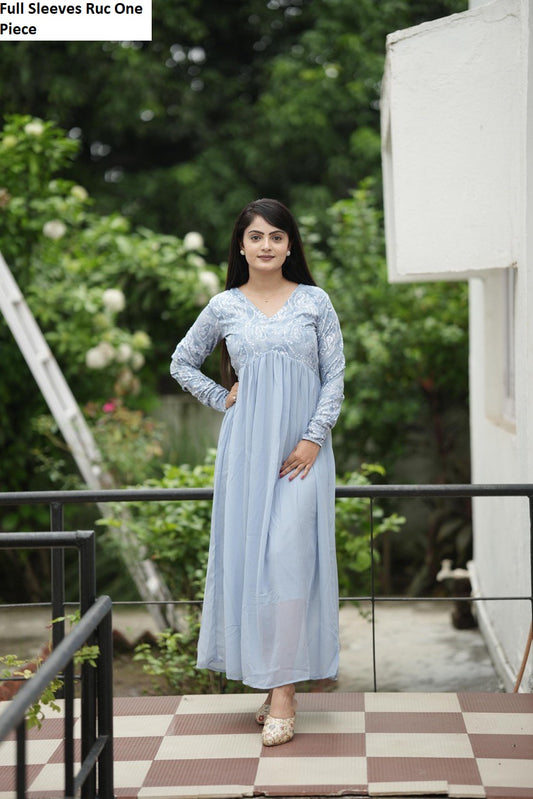 Full Sleeves Ruc Georgette One Piece Wholesale