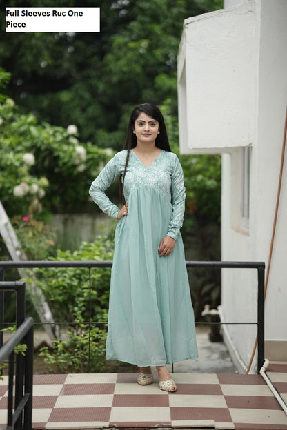 Full Sleeves Ruc Georgette One Piece Wholesale