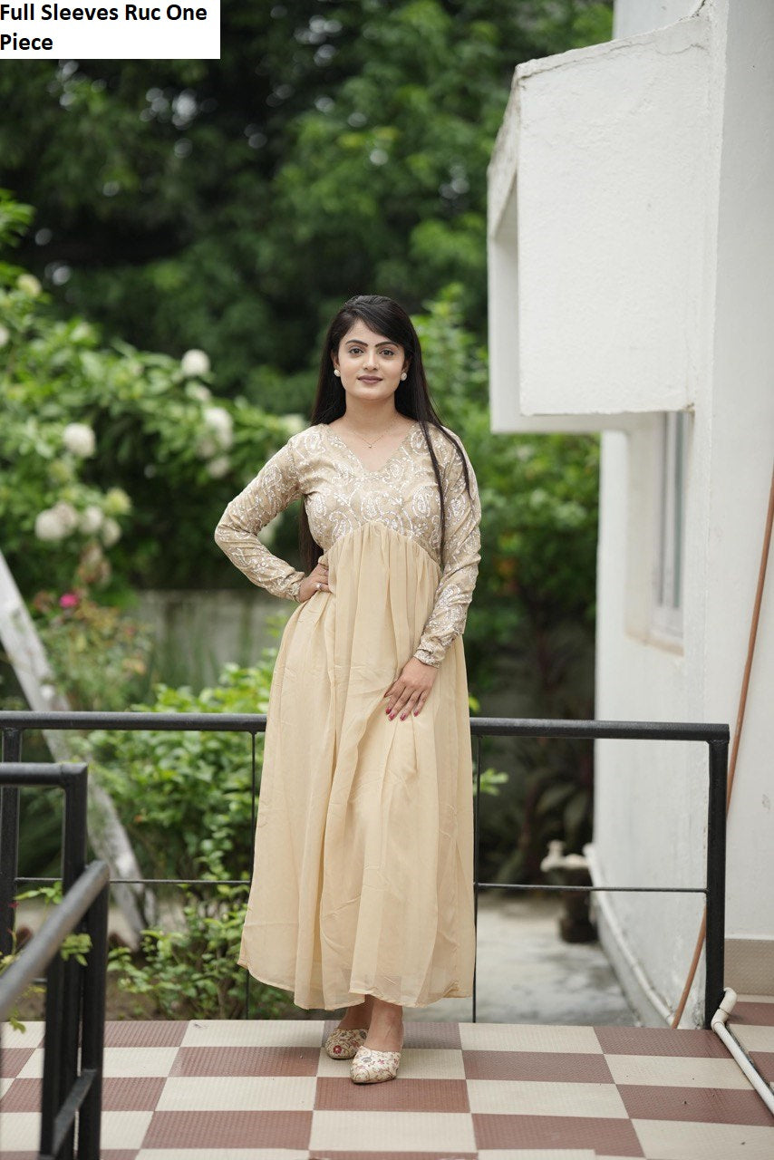 Full Sleeves Ruc Georgette One Piece Wholesale