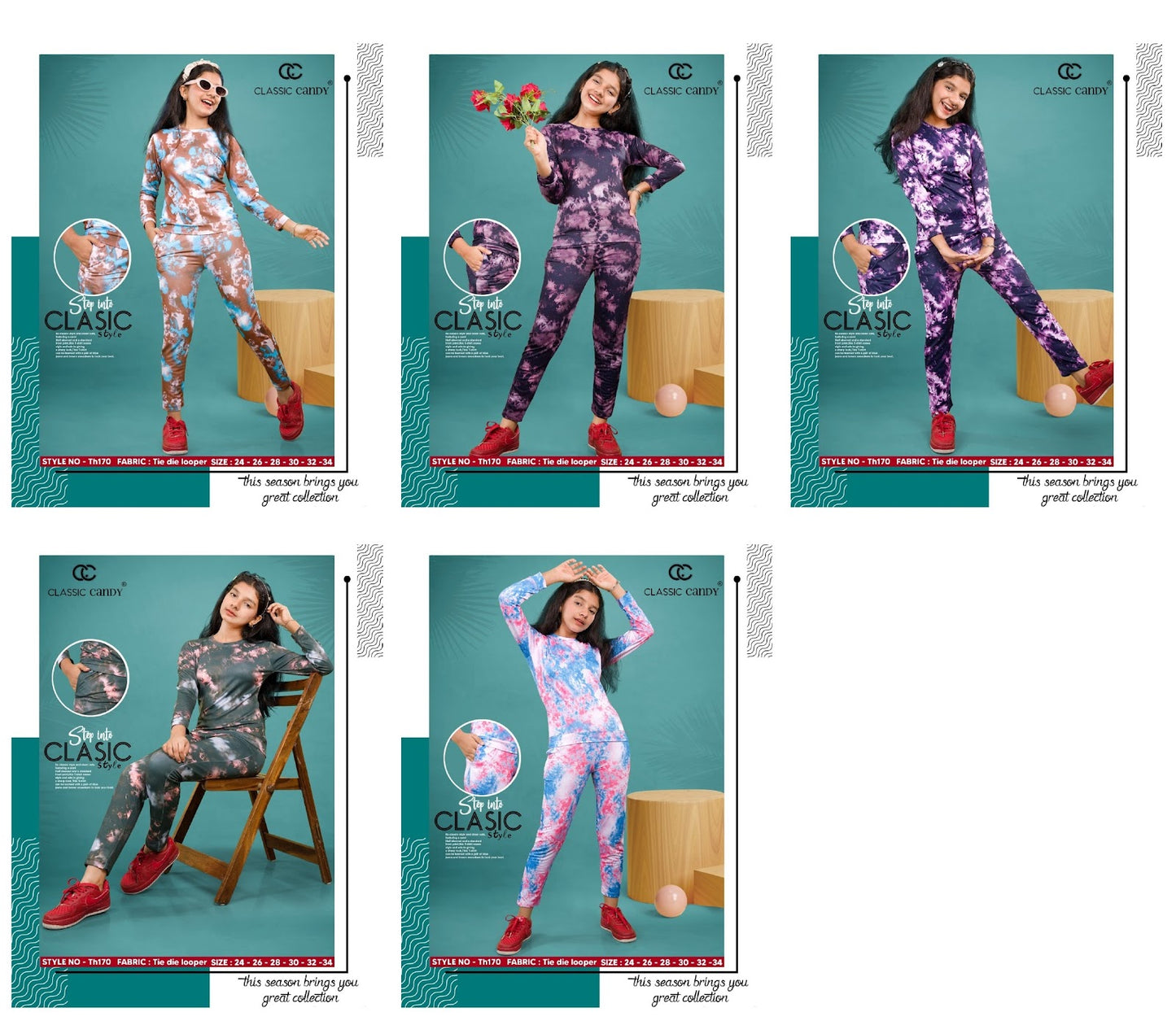 Full Sleeves Th 170 Classic Candy Looper Girls Co Ord Set Manufacturer India