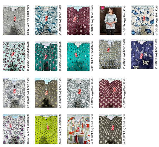 Fusion 301224 Ayg Liva Short Kurtis Exporter