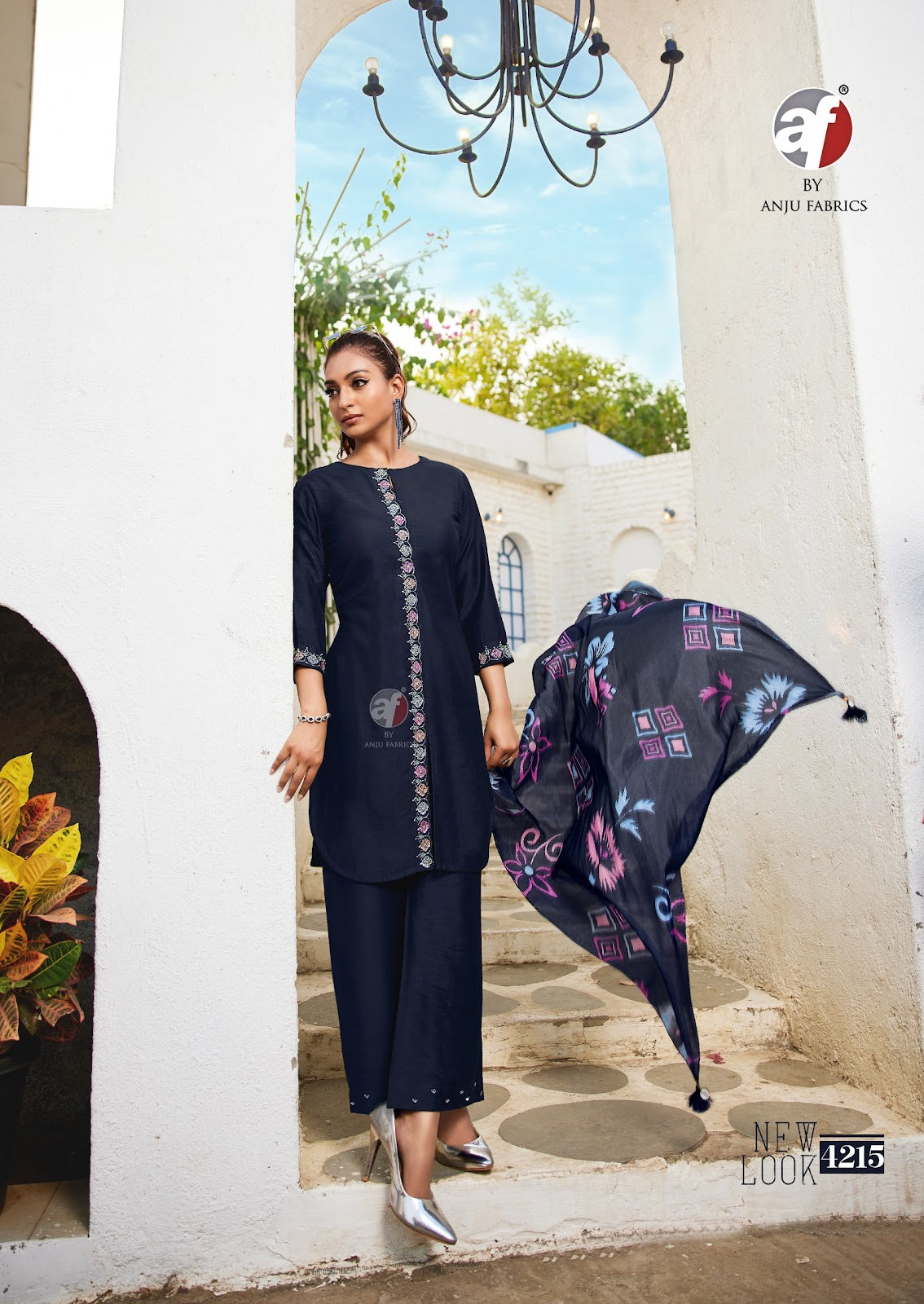 Fusion Vol 5 With Scarf Af Viscose Nylon Co Ord Set Supplier Gujarat