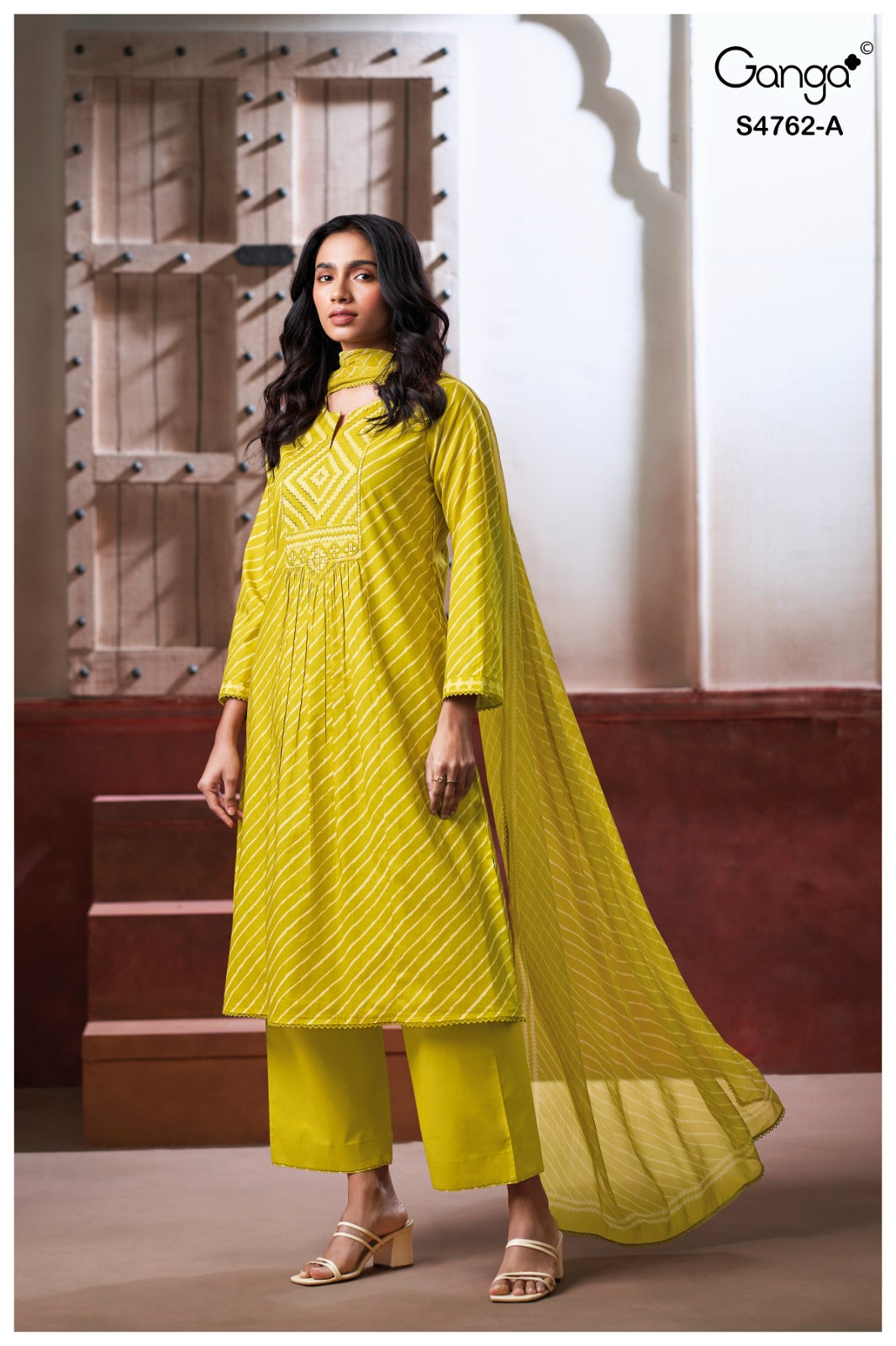 Fynza S4762 Ganga Cotton Pant Style Suits Wholesaler Gujarat