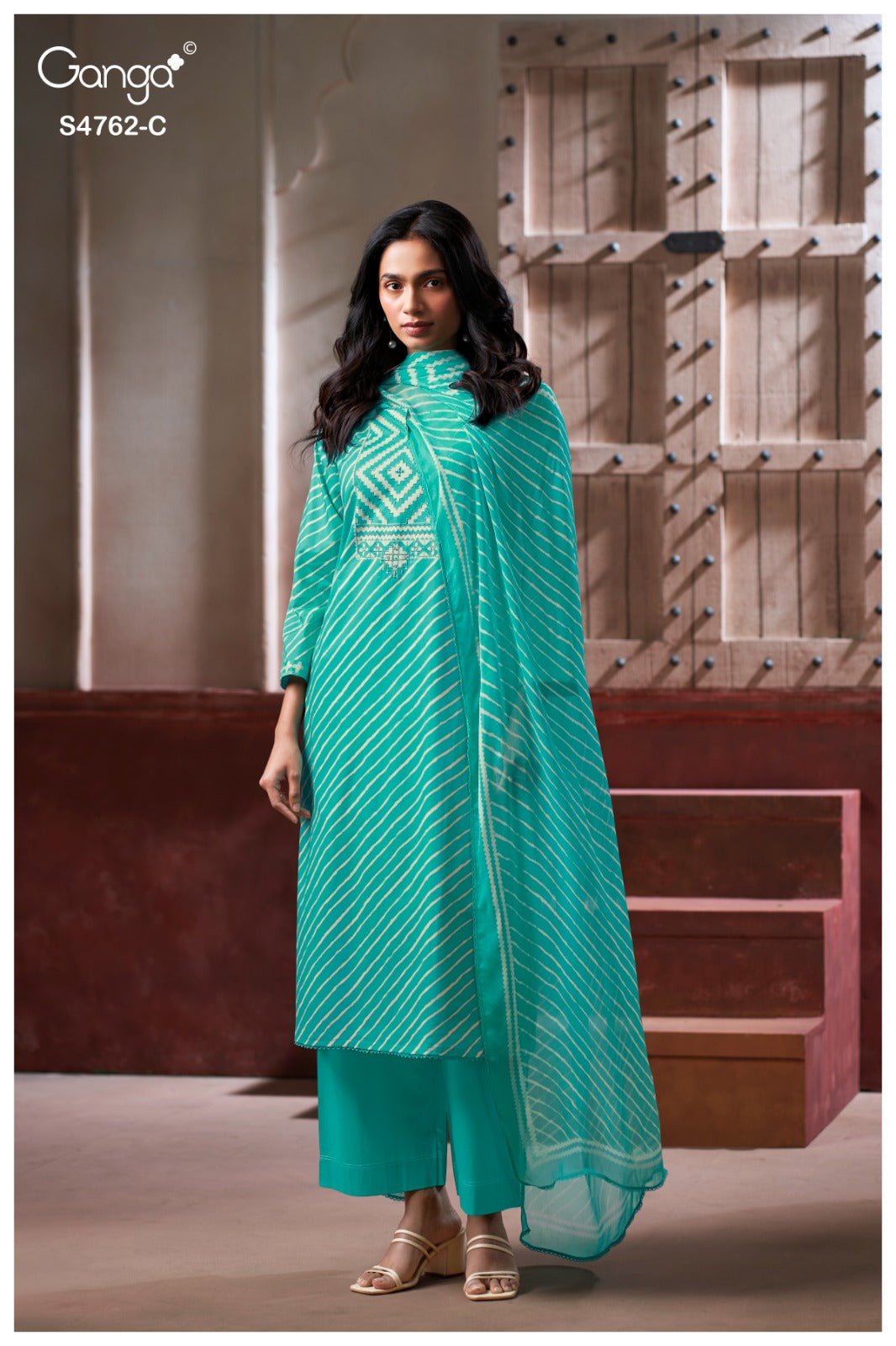 Fynza S4762 Ganga Cotton Pant Style Suits Wholesaler Gujarat