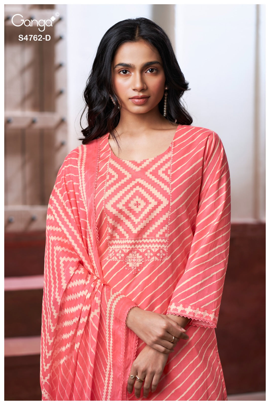 Fynza S4762 Ganga Cotton Pant Style Suits Wholesaler Gujarat
