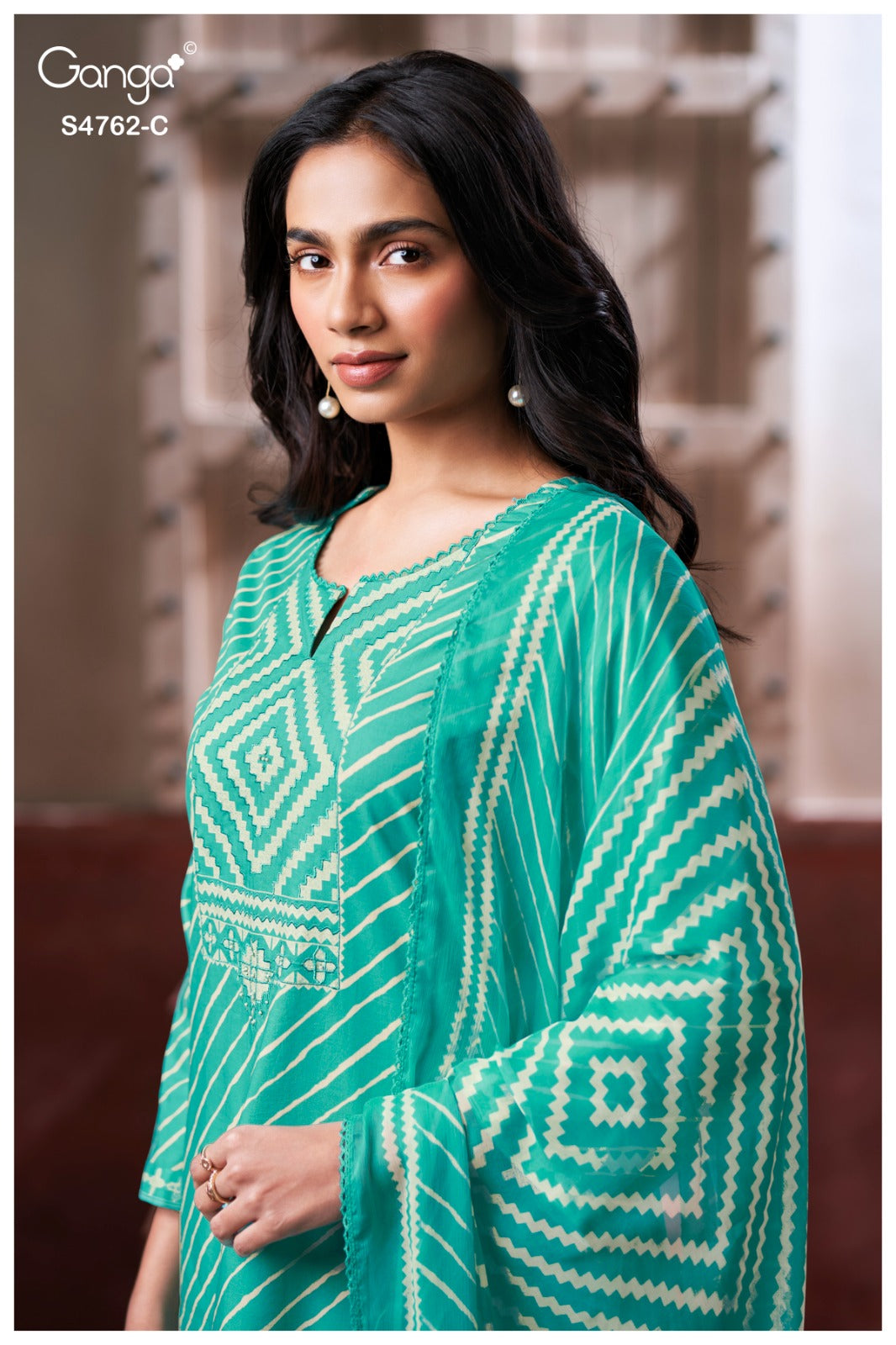 Fynza S4762 Ganga Cotton Pant Style Suits Wholesaler Gujarat