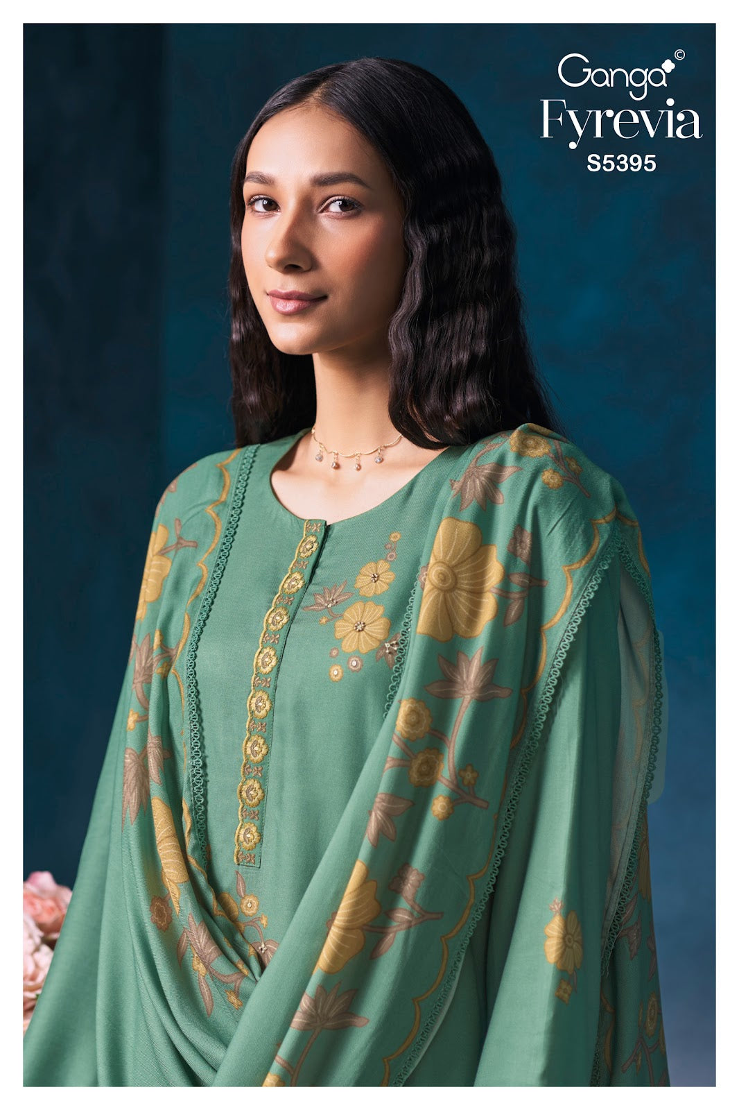 Fyrevia S5395 Ganga Wool Pashmina Suits Wholesaler India