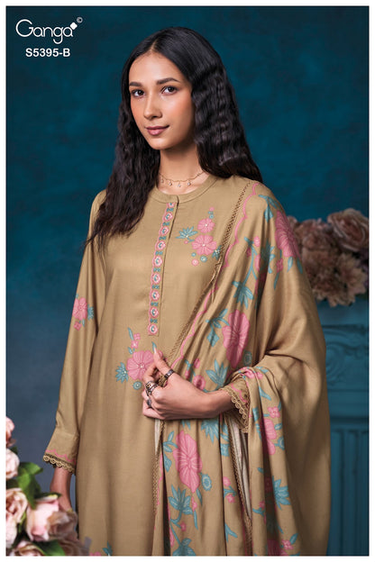 Fyrevia S5395 Ganga Wool Pashmina Suits Wholesaler India