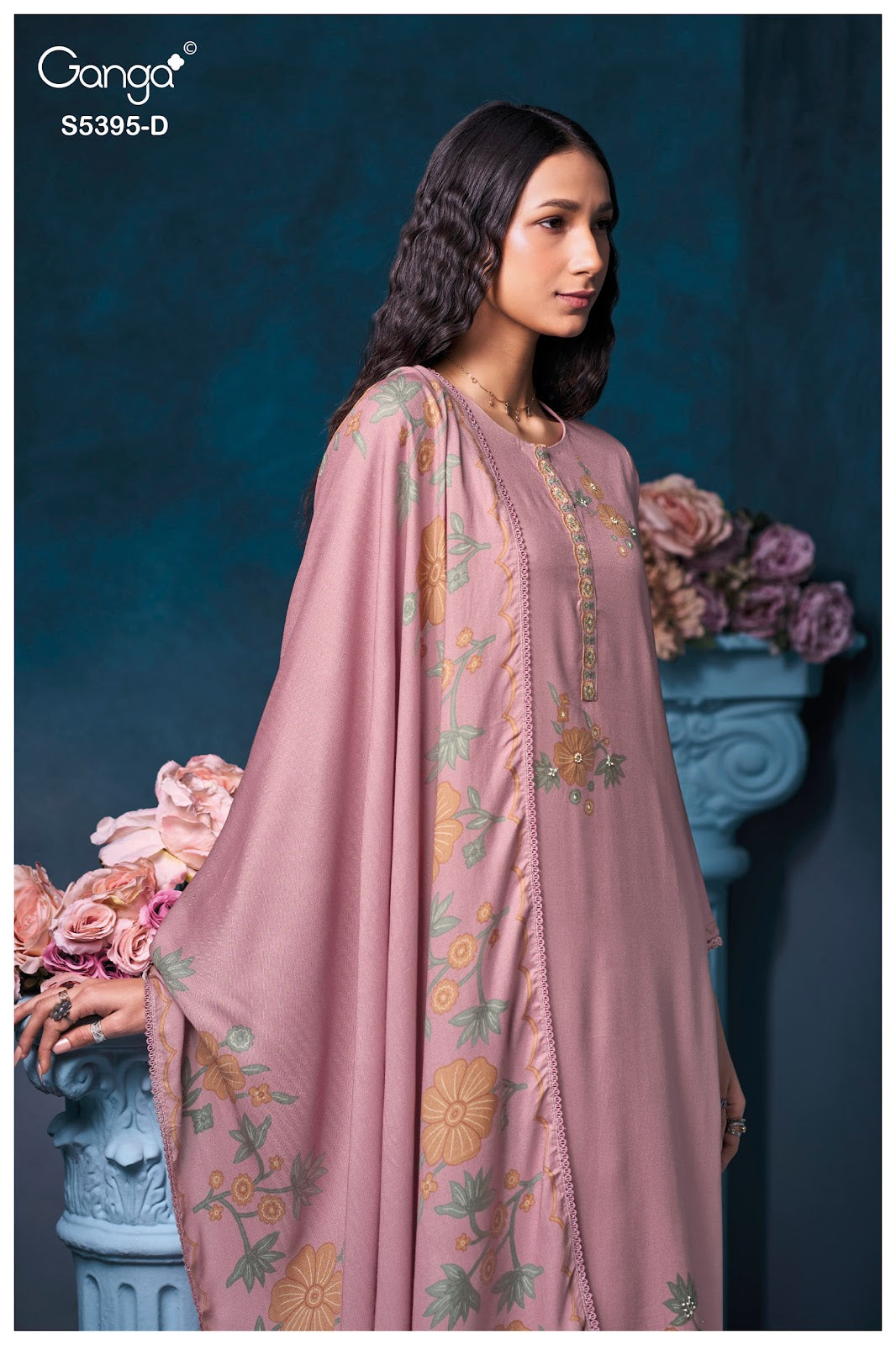 Fyrevia S5395 Ganga Wool Pashmina Suits Wholesaler India