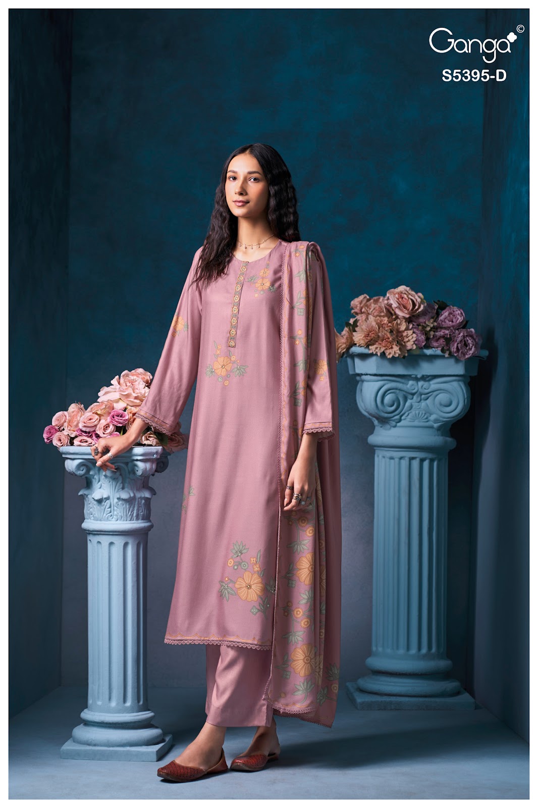 Fyrevia S5395 Ganga Wool Pashmina Suits Wholesaler India