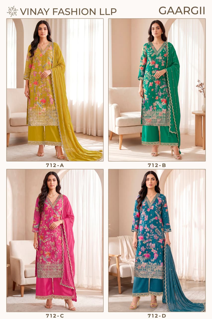 Gaargii Kuleesh Vinay Fashion Llp Chinnon Pant Style Suits Supplier