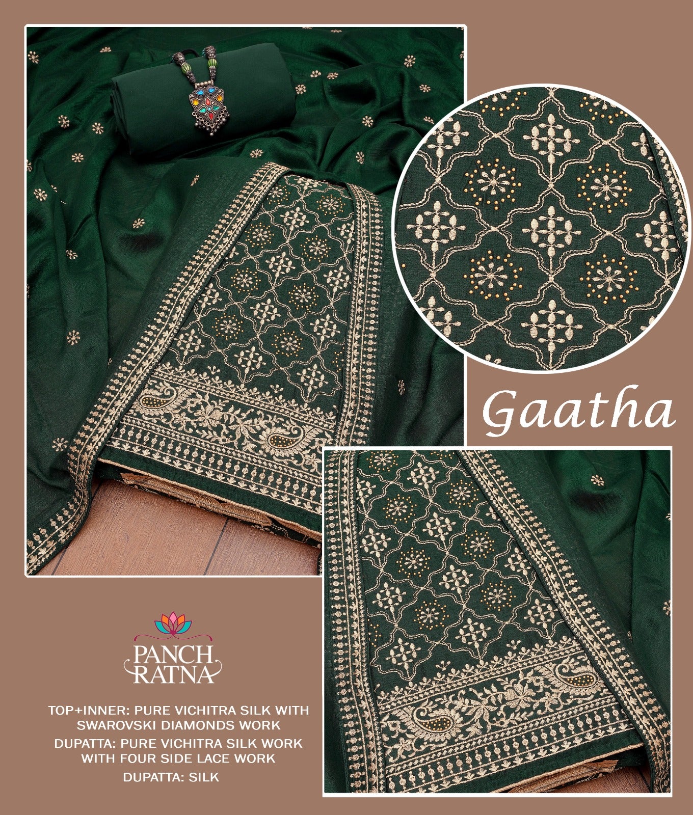 Gaatha Panch Ratna Vichitra Silk Salwar Suits