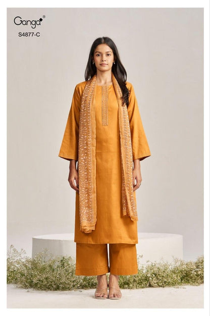 Gabina S4877 Ganga Cotton Satin Pant Style Suits Manufacturer