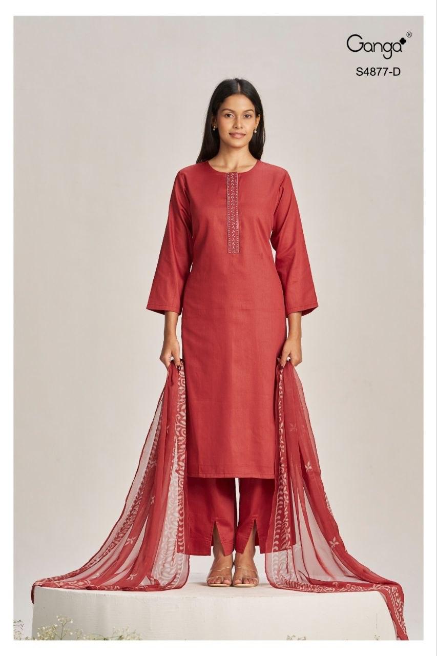 Gabina S4877 Ganga Cotton Satin Pant Style Suits Manufacturer