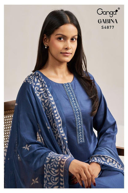Gabina S4877 Ganga Cotton Satin Pant Style Suits Manufacturer