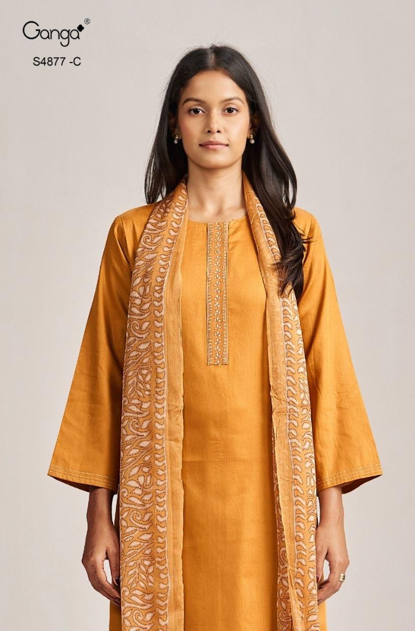 Gabina S4877 Ganga Cotton Satin Pant Style Suits Manufacturer