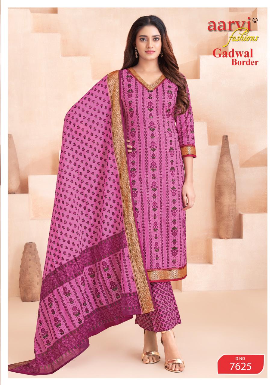 Gadwal Border Vol 11 Aarvi Fashions Readymade Cotton Pant Suits Exporter India