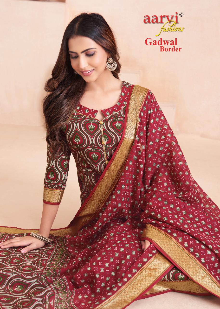 Gadwal Border Vol 11 Aarvi Fashions Readymade Cotton Pant Suits Exporter India