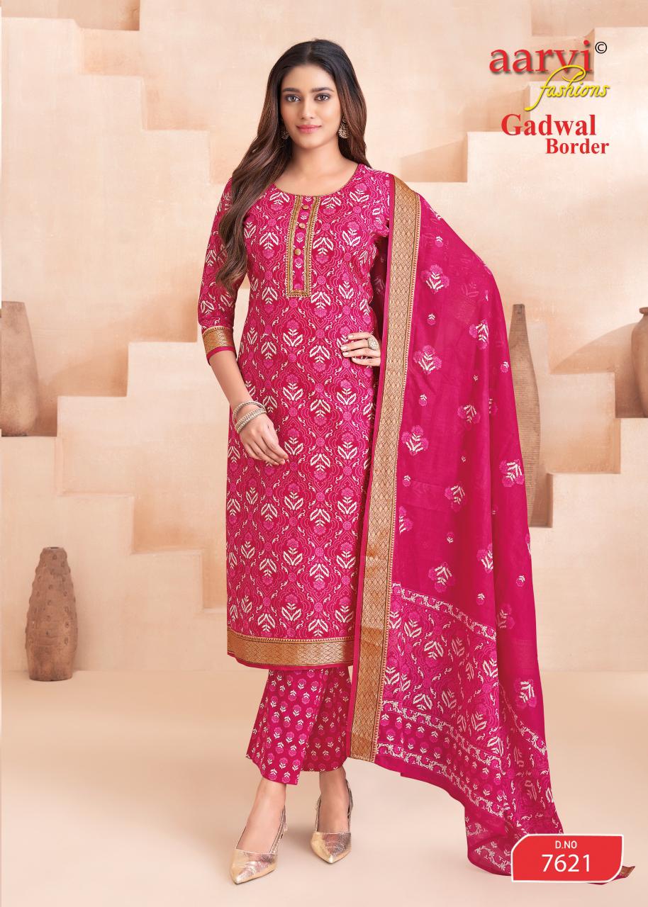 Gadwal Border Vol 11 Aarvi Fashions Readymade Cotton Pant Suits Exporter India