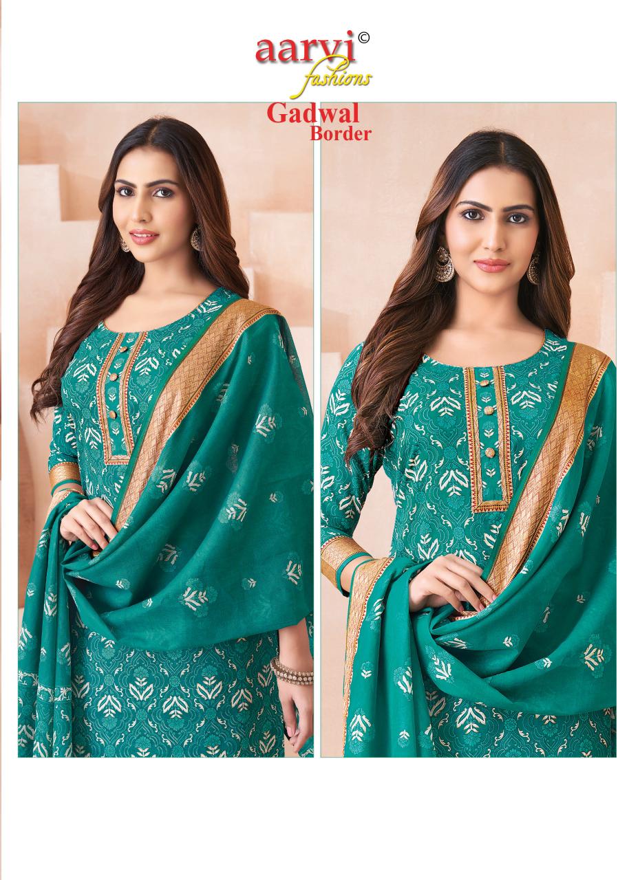 Gadwal Border Vol 11 Aarvi Fashions Readymade Cotton Pant Suits Exporter India