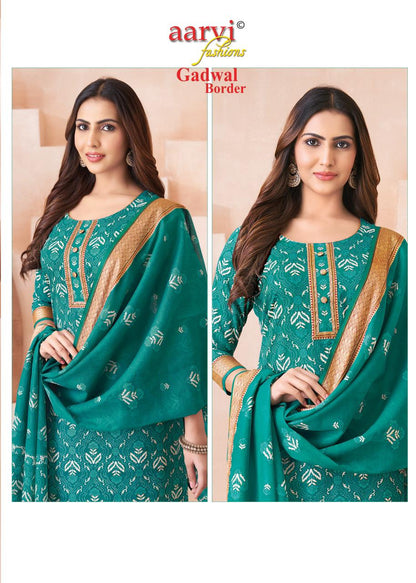 Gadwal Border Vol 11 Aarvi Fashions Readymade Cotton Pant Suits Exporter India