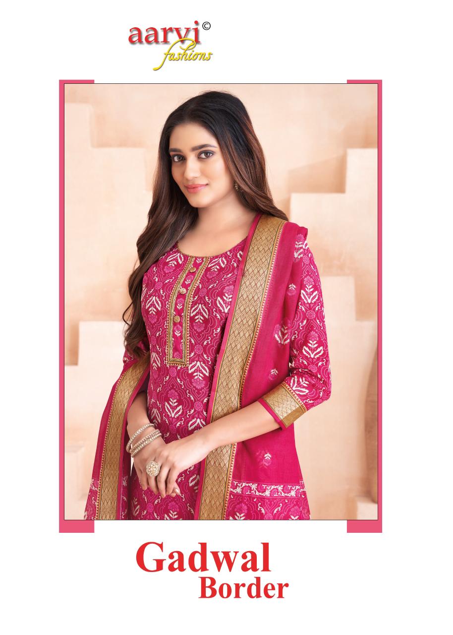 Gadwal Border Vol 11 Aarvi Fashions Readymade Cotton Pant Suits Exporter India