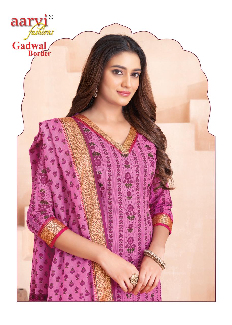 Gadwal Border Vol 11 Aarvi Fashions Readymade Cotton Pant Suits Exporter India