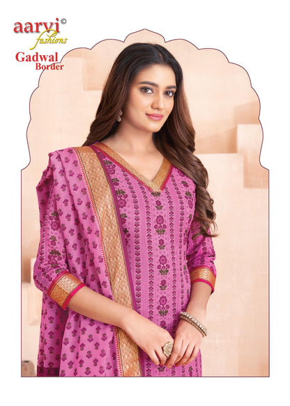 Gadwal Border Vol 11 Aarvi Fashions Readymade Cotton Pant Suits Exporter India