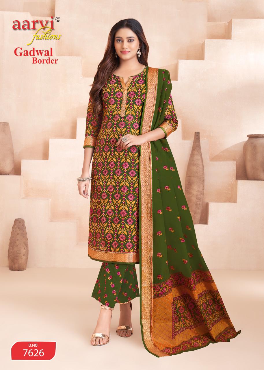 Gadwal Border Vol 11 Aarvi Fashions Readymade Cotton Pant Suits Exporter India