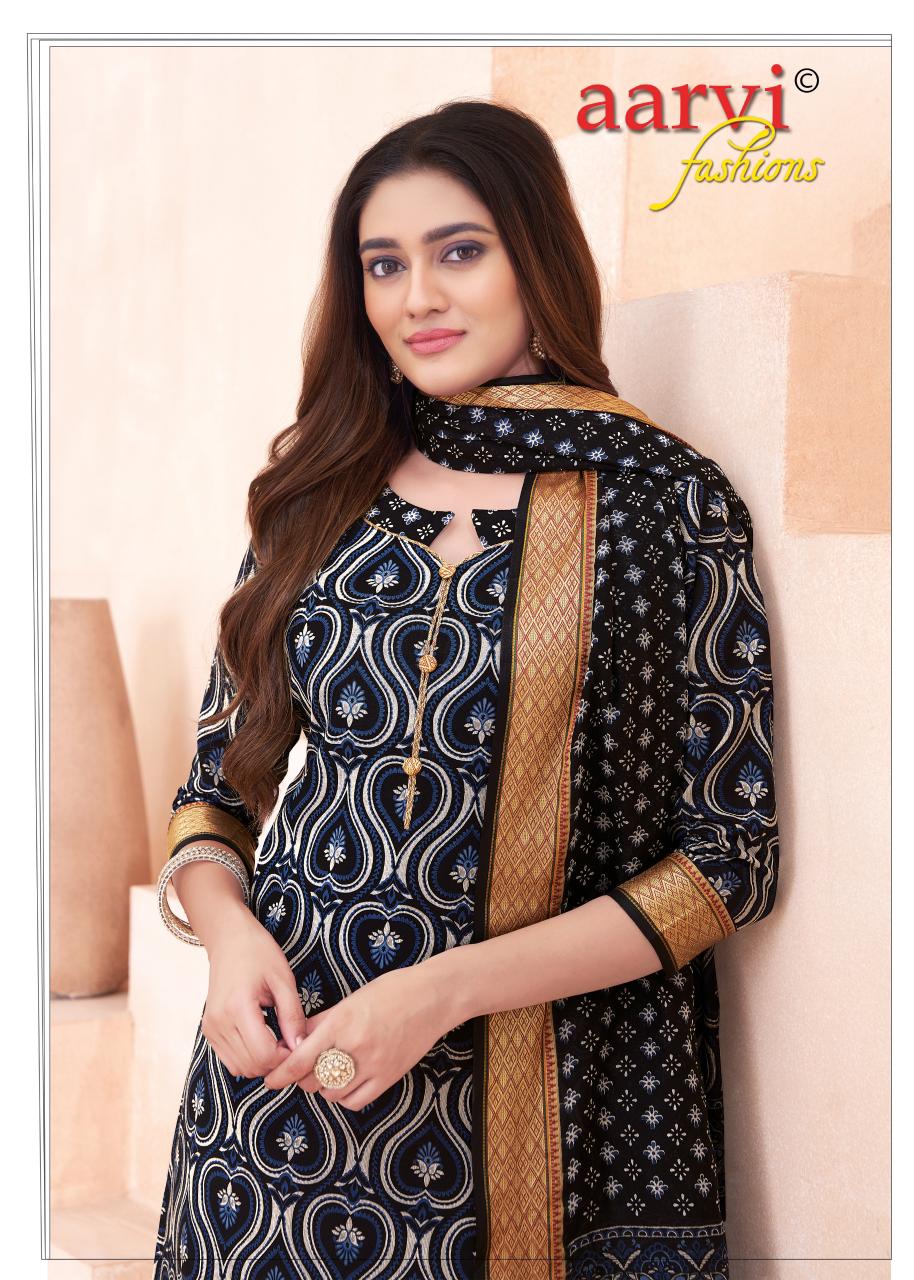 Gadwal Border Vol 11 Aarvi Fashions Readymade Cotton Pant Suits Exporter India