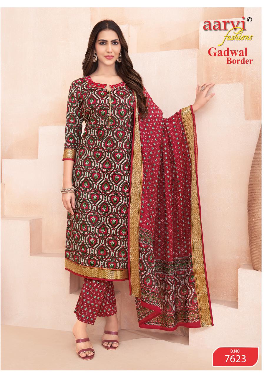 Gadwal Border Vol 11 Aarvi Fashions Readymade Cotton Pant Suits Exporter India