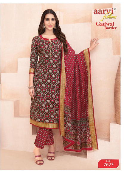 Gadwal Border Vol 11 Aarvi Fashions Readymade Cotton Pant Suits Exporter India